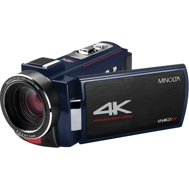 Minolta MN4K25NV Videocámara UHD 4K Visión Nocturna Azul 13MP 35' IR 32GB