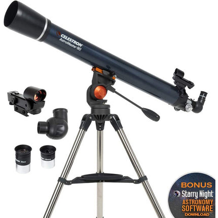 Celestron AstroMaster 90AZ Telescopio Refractor 90mm f11.1 1000mm Focal