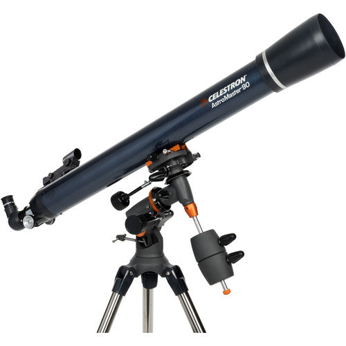 Celestron AstroMaster 90EQ Telescopio Refractor 90mm F11 1000mm Montura Ecuatorial Manual