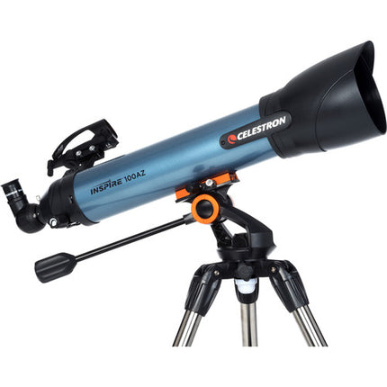 Celestron Inspire 100AZ Telescopio Refractor 100mm f6.6 con trípode acero y adaptador digiscoping