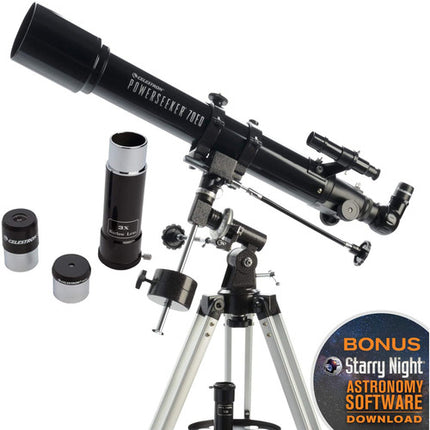 Celestron PowerSeeker 70mm 700mm f10 Telescopio Refractor y Filtro Solar