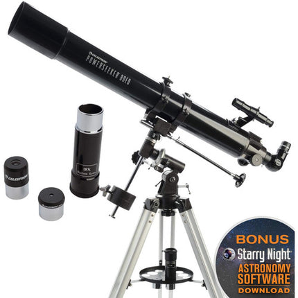Celestron PowerSeeker 80mm EQ Telescopio Refractor 900mm Focal 80mm Apertura