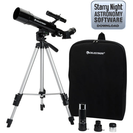 Celestron Travel Scope Telescopio Refractor 50mm f72 con Trípode mochila y lentes