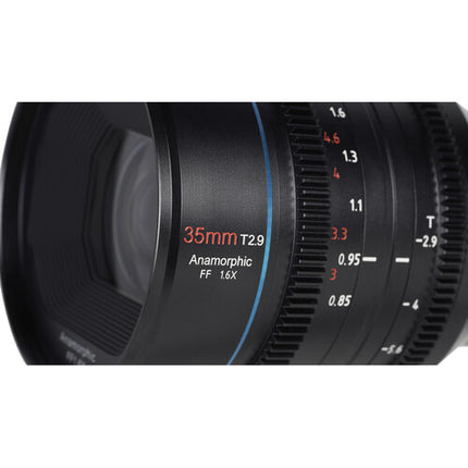 Sirui 35mm T2.9 Lente Anamórfica Full-Frame 1.6x Dia. Filtro 82mm