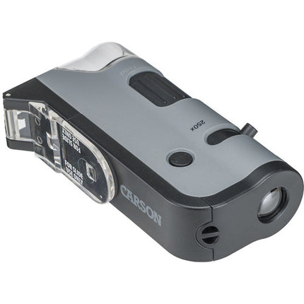 Carson MicroFlip MP-250 Microscopio de Bolsillo 100-250x con Clip y 24 Preparados