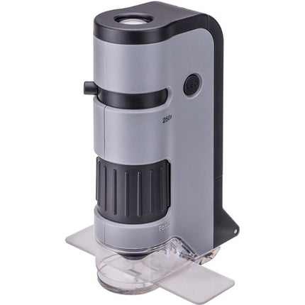 Carson MicroFlip MP-250 Microscopio de Bolsillo 100-250x con Clip y 24 Preparados