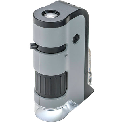 Carson MicroFlip MP-250 Microscopio de Bolsillo 100-250x con Clip para Smartphone y Luz UV