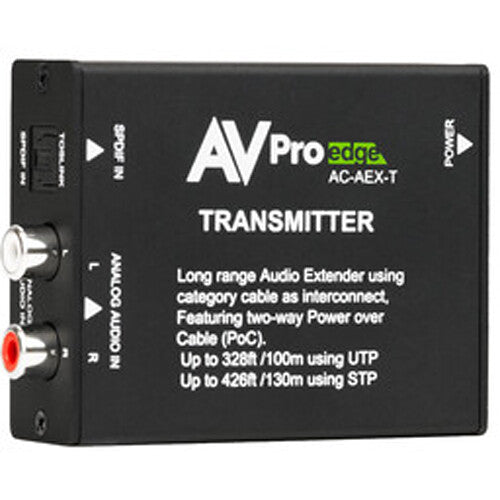 AVPro Edge Transmisor Extensor de Audio Sin Compresión 328 pies LPCM Dolby Digital DTS 5.1