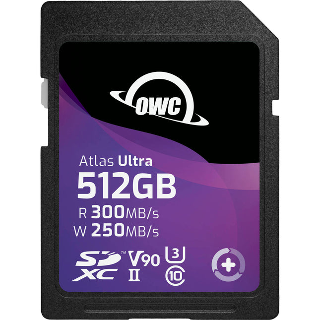 OWC 512GB Atlas Ultra Tarjeta de Memoria SDXC UHS-II V90 300 MB/s Lectura