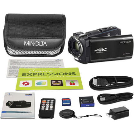 Minolta MN4K100Z Videocámara UHD 4K 10x Zoom 28MP Pantalla 3