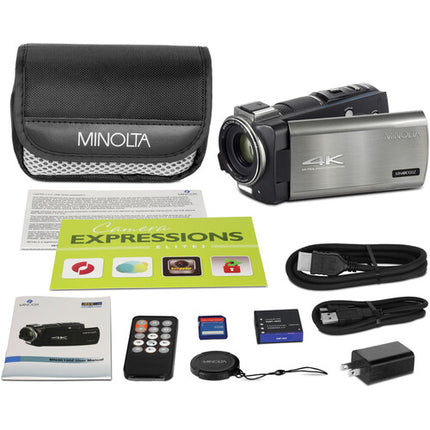 Minolta MN4K100Z Videocámara UHD 4K 10x Zoom 3" Pantalla táctil