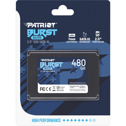 Patriot Burst Elite 480GB SSD Interno 2.5" SATA III 450MB/s Lectura