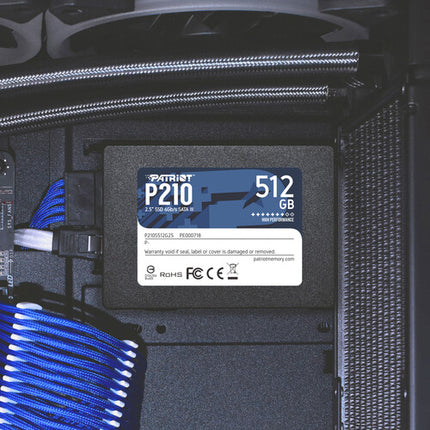 Patriot 512GB P210 SSD SATA III 2.5" 520MB/s Lectura 430MB/s Escritura