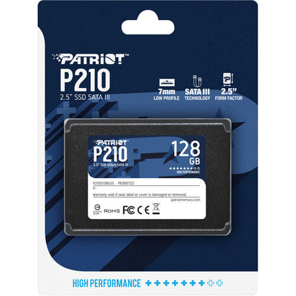 Patriot P210 SSD 2.5" 128GB SATA III 520MB/s Lectura 430MB/s Escritura