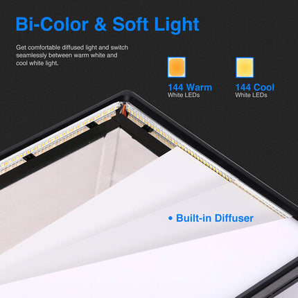 Neewer NL288A Panel de Luz LED Bicolor 3200-5600K CRI 95 Control Remoto