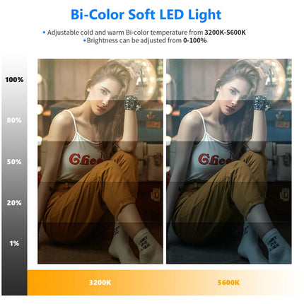 Neewer NL-192AI Kit de Iluminación LED Video 2 Luces 3200-5600K 97+ CRI