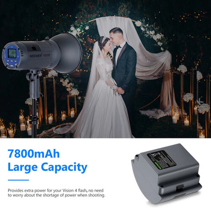 Neewer Batería para Vision 4 y ML300 Flash 7800mAh Capacidad