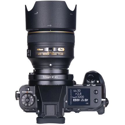 Fringer Adaptador de Montura Nikon F a FUJIFILM GFX con Soporte VR y Exif