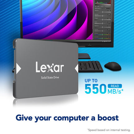 Lexar NS100 SSD interno 512GB SATA III 2.5 550MB/s resistente golpes