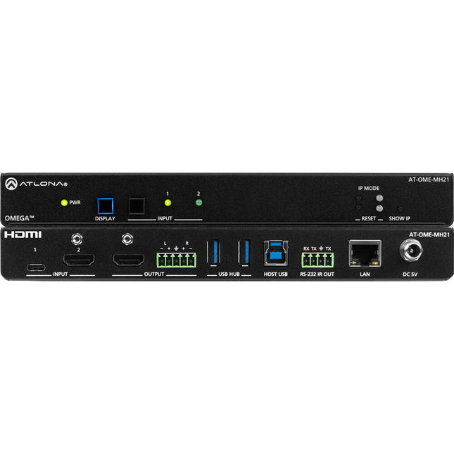 Atlona Conmutador HDMI USB-C 4K60 USB Hub Carga USB Tipo-C