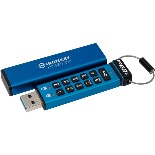 Kingston 128GB IronKey Keypad 200 Unidad Flash USB-A 3.2 Gen 1 145MBs Lectura 115MBs Escritura