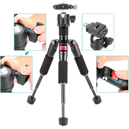 Neewer M521 Tripode de Escritorio Mini Aluminio 19.7 Pulgadas 11 lb Capacidad