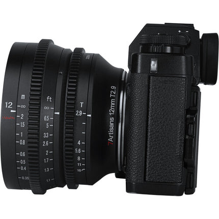 7Artisans 12mm T2.9 Vision Lente Cine Mount X Apertura T2.9 a T16 diámetro 89mm