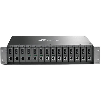 TP-Link TL-MC1400 Rack para 14 convertidores con alimentación centralizada 9 VDC ranura intercambiable en caliente