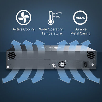 TP-Link TL-MC1400 Rack para 14 convertidores con alimentación centralizada 9 VDC ranura intercambiable en caliente