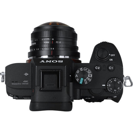 7Artisans 4mm f2.8 Lente Ojo de Pez Circular para Sony E 225° y enfoque manual