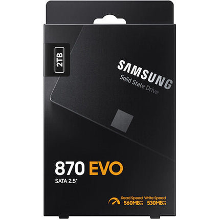 Samsung 2TB 870 EVO SSD Interna SATA III 2.5 Pulgadas 560 MB/s lectura 530 MB/s escritura
