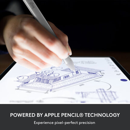 Logitech Crayon Lápiz Digital para iPads con USB-C Batería 7 Horas Plata