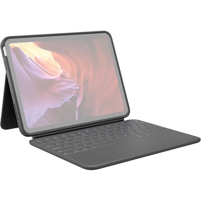 Logitech Rugged Folio Funda Teclado Protectora para iPad 11 y 10.9 pulgadas resistente y con soporte integrado