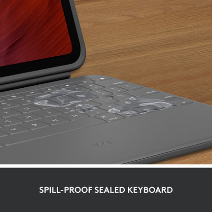 Logitech Rugged Folio Funda Teclado Protectora para iPad 11 y 10.9 pulgadas resistente y con soporte integrado