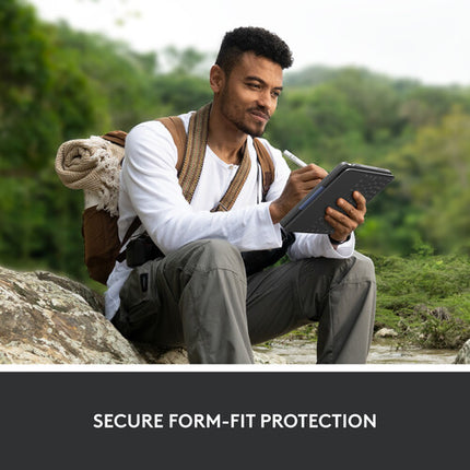 Logitech Rugged Folio Funda Teclado Protectora para iPad 11 y 10.9 pulgadas resistente y con soporte integrado