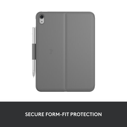 Logitech Slim Folio Funda Teclado Bluetooth para iPad 11 y 10.9 Pulgadas Oxford Gray