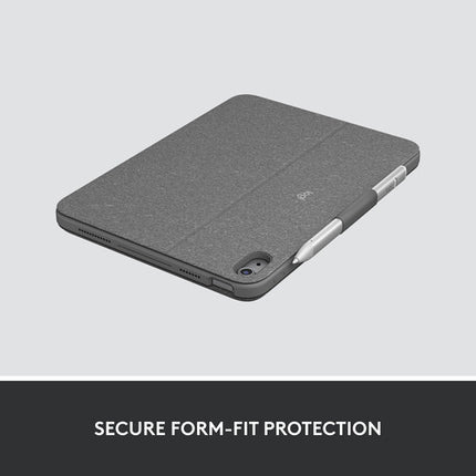 Logitech Combo Touch funda teclado retroiluminado para iPad 11" A16 y 10.9" 10ª gen con teclado táctil y almacenamiento para Apple Pencil