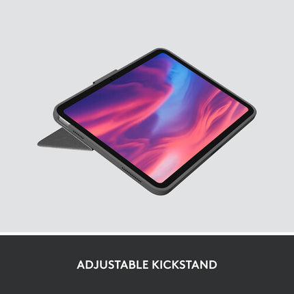 Logitech Combo Touch funda teclado retroiluminado para iPad 11" A16 y 10.9" 10ª gen con teclado táctil y almacenamiento para Apple Pencil