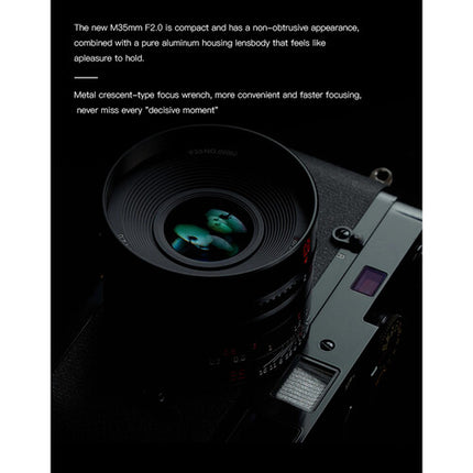 7Artisans 35mm f2 Mark II Lente para Leica M Diseño Compacto y Manual
