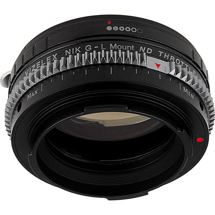 FotodioX Vizelex Adaptador de Lentes ND para Nikon F Montura con ND2 ND256 y Diseño Metálico