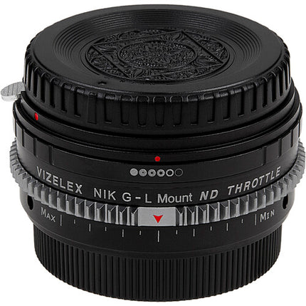 FotodioX Vizelex Adaptador de Lentes ND para Nikon F Montura con ND2 ND256 y Diseño Metálico