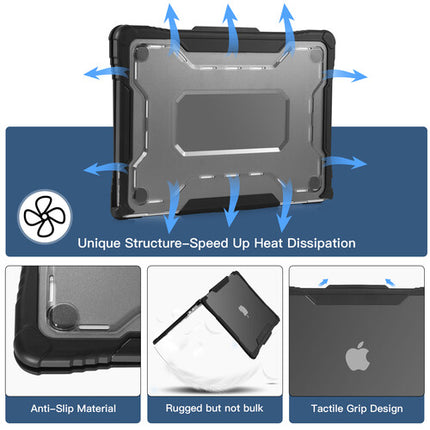 TechProtectus Funda Rugged para MacBook Air 13.6" con Cubierta de Teclado Negra