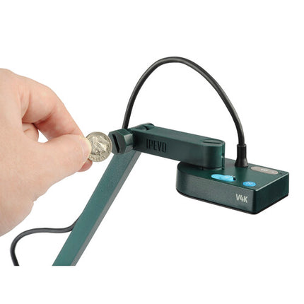 IPEVO V4K Cámara de Documentos UHD USB 8MP 4K con Soporte Ajustable