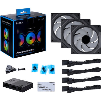 Lian Li 120mm UNI FAN SL-INFINITY Ventilador de Caja 3-Pack 2100 rpm 61.3 CFM con Controlador