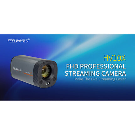 Cámara FeelWorld HV10X para streaming Full HD 1080p60 zoom óptico 10x