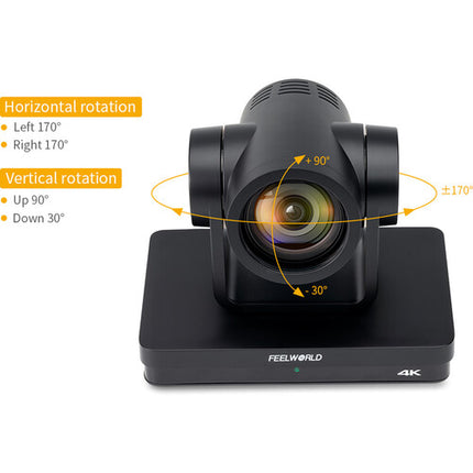FeelWorld UHD 4K Cámara PTZ con Zoom Óptico 12x 1/2.8" CMOS PoE