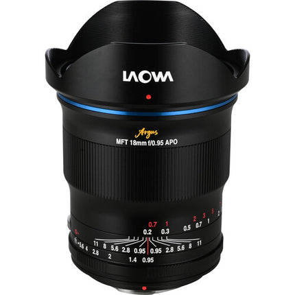 Venus Optics Argus 18mm f0.95 Micro Cuatro Tercios 7.9” distancia mínima de enfoque