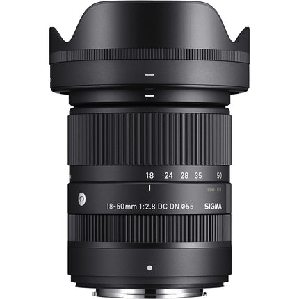 Sigma 18-50mm f/2.8 DC DN Objetivo APS-C con Diafragma de 7 Lamas y Parasol
