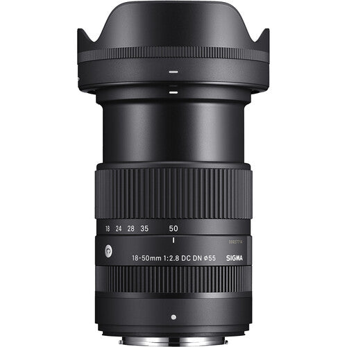 Sigma 18-50mm f/2.8 DC DN Objetivo APS-C con Diafragma de 7 Lamas y Parasol