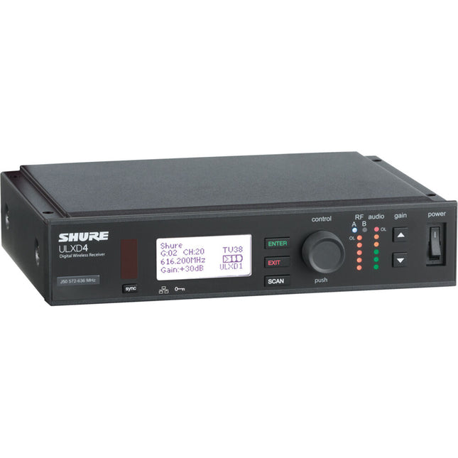 Shure ULXD4-GV receptor inalámbrico digital sencillo cifrado AES256 64 MHz rango de sintonía